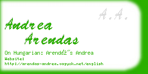 andrea arendas business card